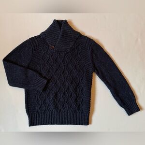 Cat & Jack Navy Cable Knit Turtleneck Sweater Boys 4T EUC